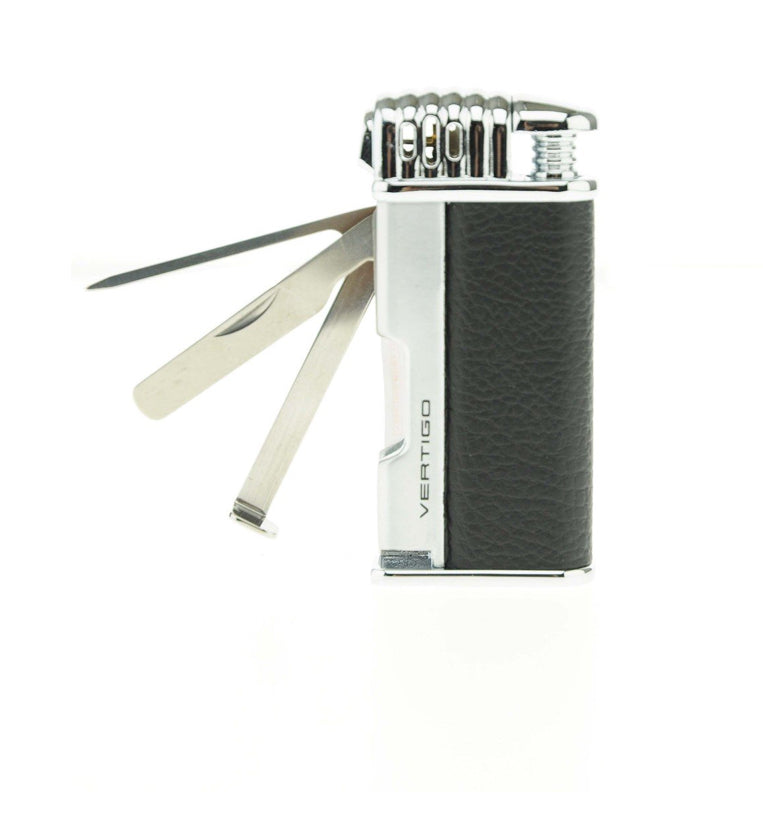 Vertigo By Lotus Puffer Pipe Lighter - SILVER & BLACK