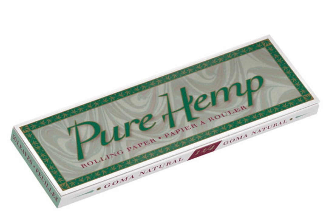 Pure Hemp Medium 1 1/4 Size Rolling Papers BOX OF 15 PACKS
