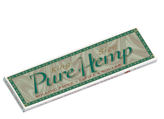 Pure Hemp King Size Rolling Papers BOX OF 15 PACKS