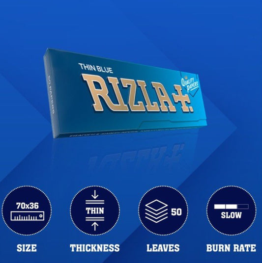 Rizla Blue Regular Size Rolling Papers - BOX OF 15 PACKS