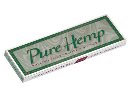 Pure Hemp Medium 1 1/4 Size Rolling Papers BOX OF 15 PACKS