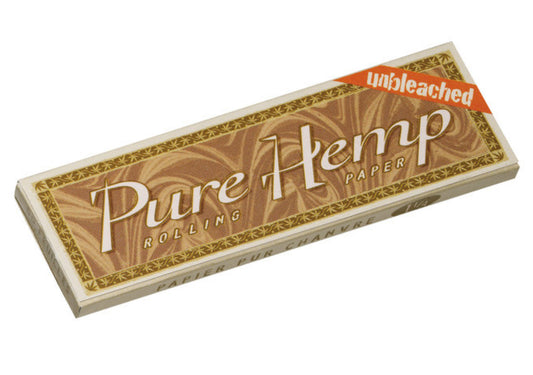 Pure Hemp Unbleached Medium 1 1/4 Size Rolling Papers BOX OF 15 PACKS