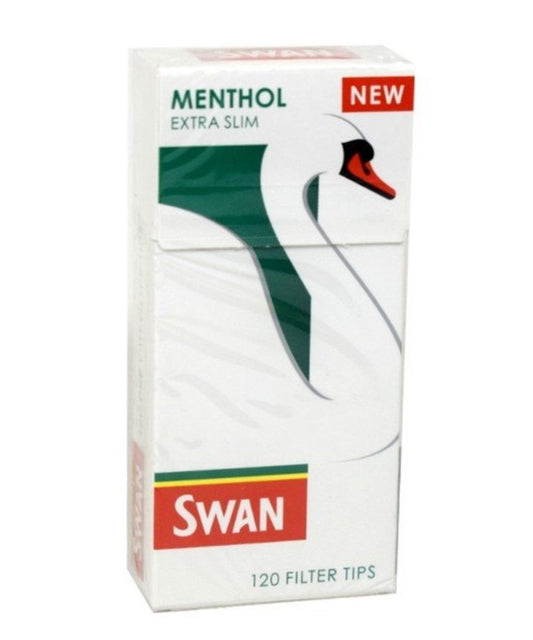 Swan Extra Slim Menthol Filters - 10 PACKS OF 120 TIPS