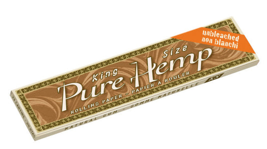 Pure Hemp Unbleached King Size Rolling Papers BOX OF 15 PACKS
